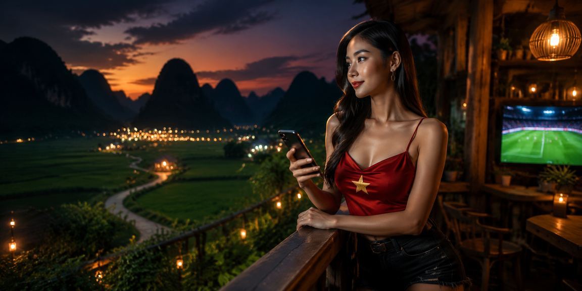 Người dùng Ninh Bình ngồi quán cà phê theo dõi kết quả cá cược bóng đá trực tuyến